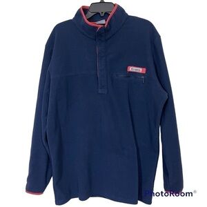 Columbia PFG quarter zip with button snap mens size XL